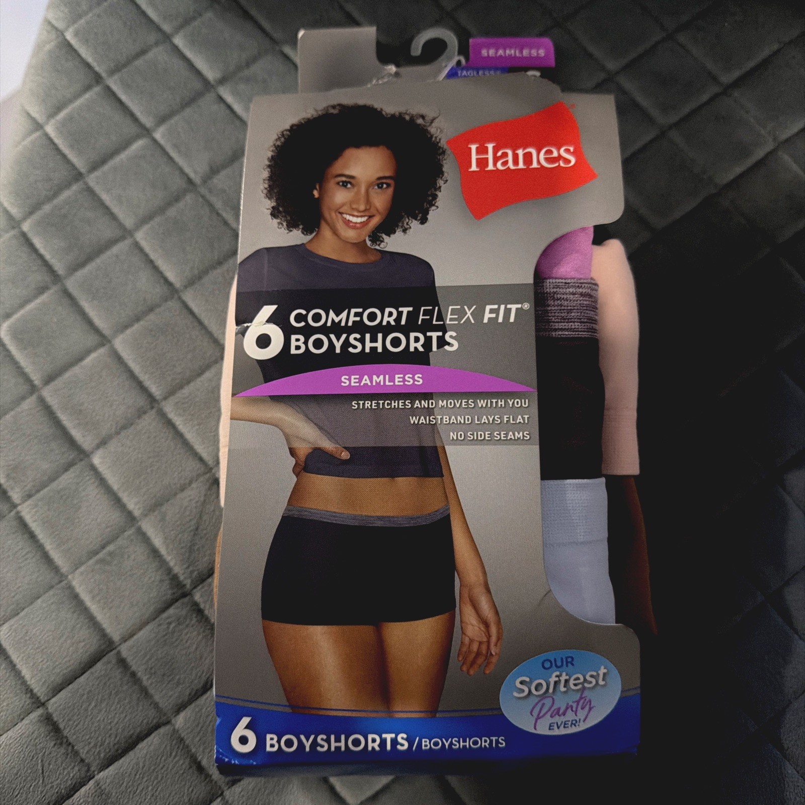 Hanes Comfort Flex Fit Women Small Tagless Multicolor Boyshorts 5 Pack (S)