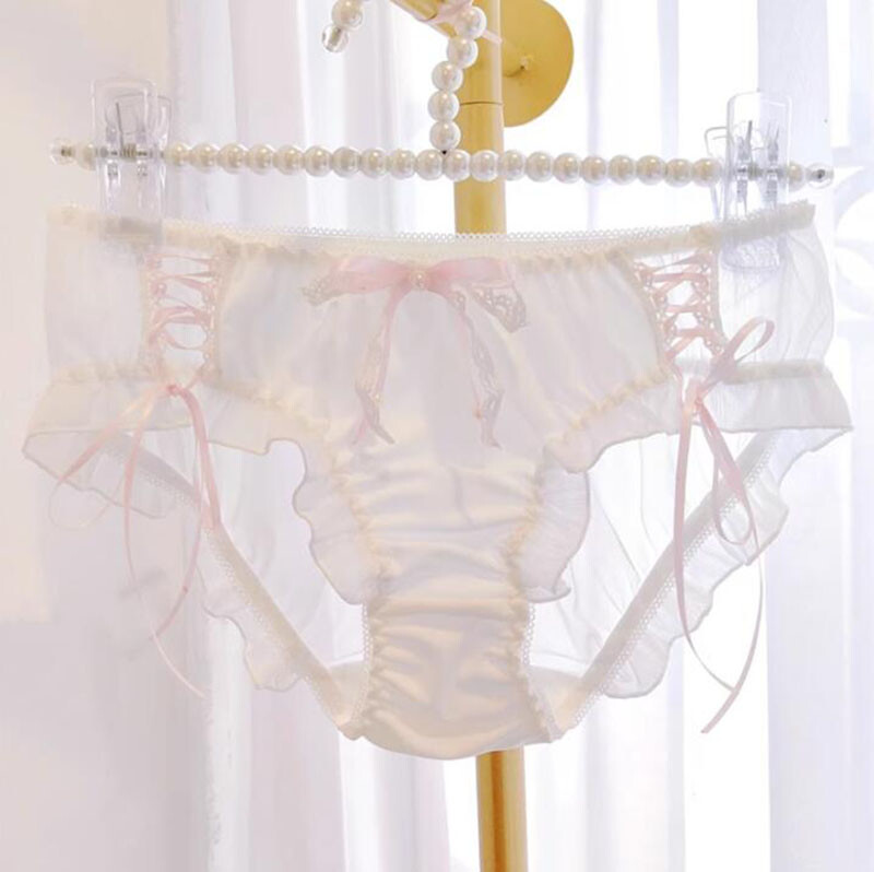 Japanese Lolita Mori Girls Mesh Panties Low Waist Sexy Underpants Briefs