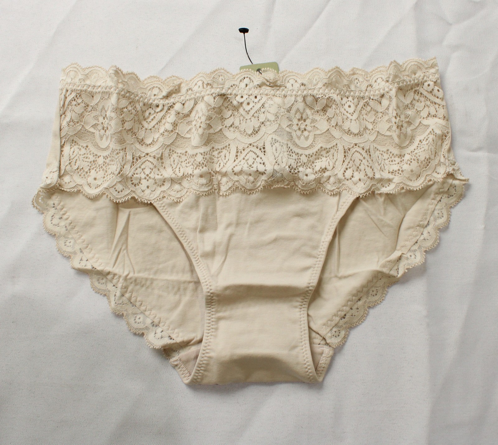Intimissimi Women’s High-Waisted Cotton Lace Panties DH3 Cream Small NWT