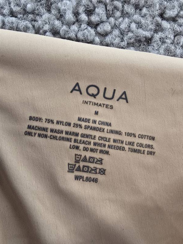 AQUA Stretch Seamless Hipster Underwear Women’s M Latte Cafe Solid Pull On