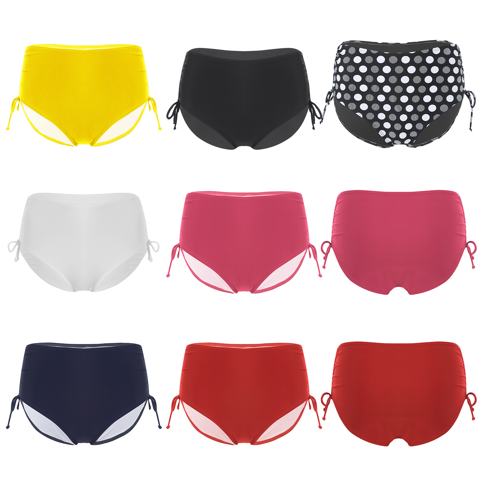 Womens Briefs Full-Hip Cover Bottoms Ruched Bikini Tankini Swimming Trunks Sexy