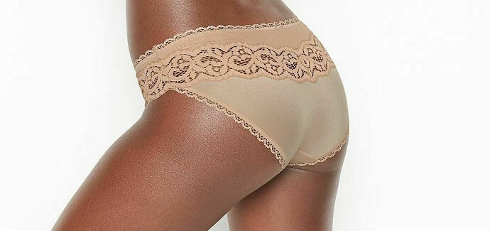 Victoria’s Secret Bikini Panties Body by Victoria Beige Lace Detail Size XL NWT