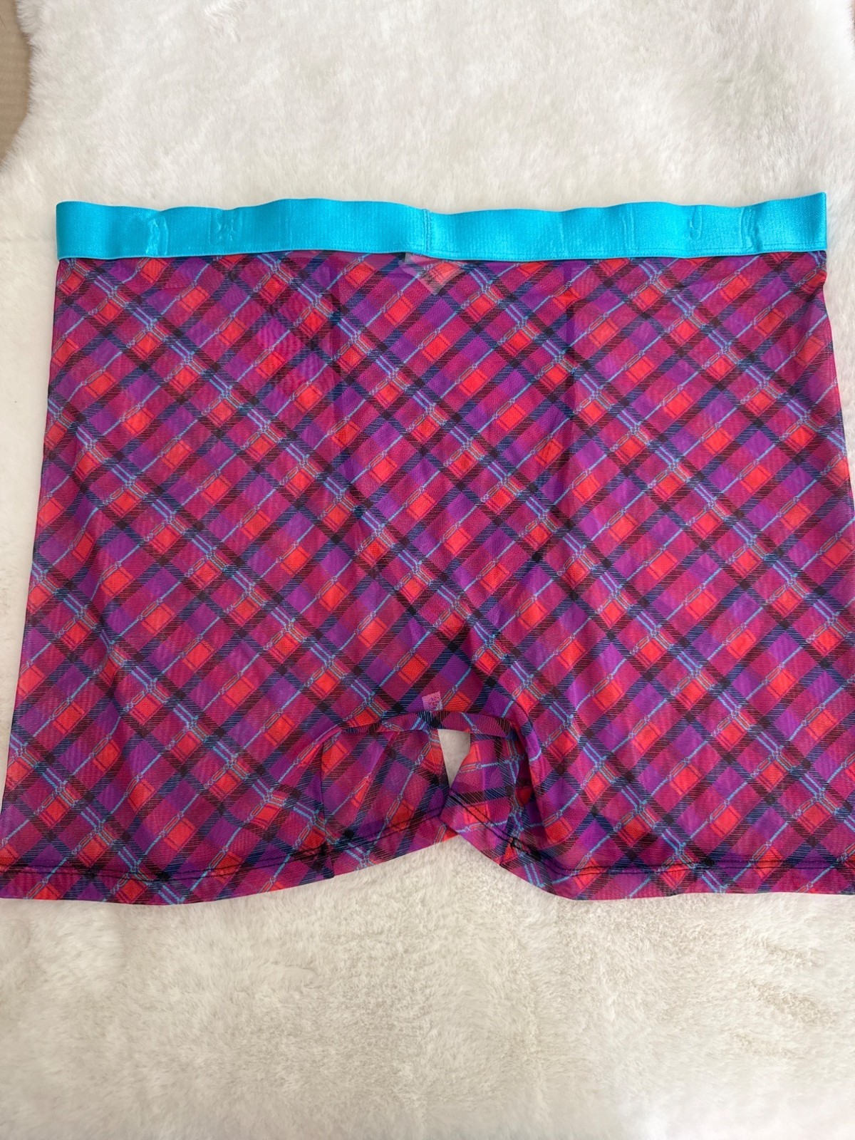 Parade size XS New Sheer Mesh Plaid Boxer shorts