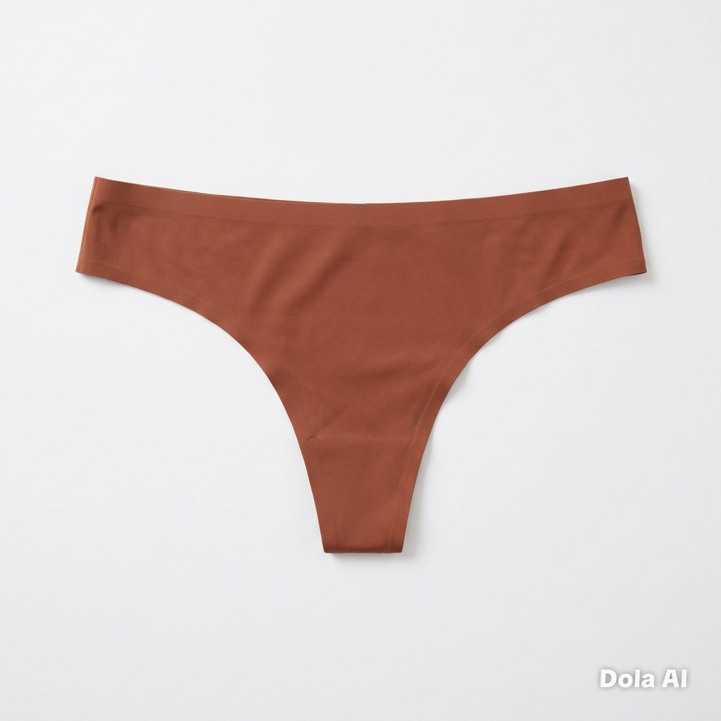 Invisible Thong – Seamless Underwear Washable Reusable – Brown / Nude / Salmon