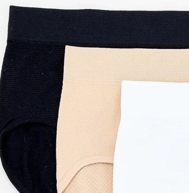 Breezies~Set 3~Air Effects Breathable Briefs~Small~Sunbeige~A606705 11470
