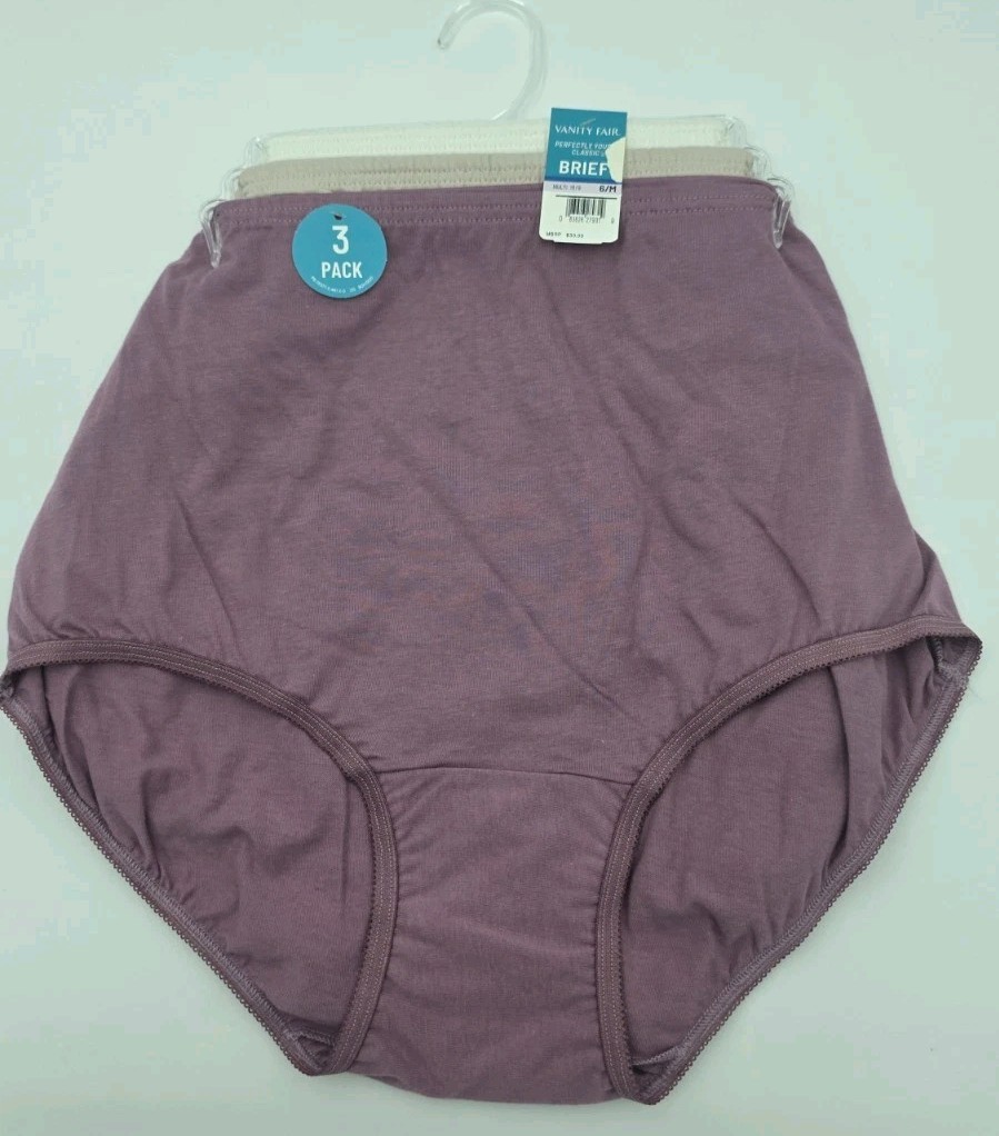 Vanity Fair Brief Perfectly Yours Classic Brief 15320 1 #1879 3-Pair Size 6