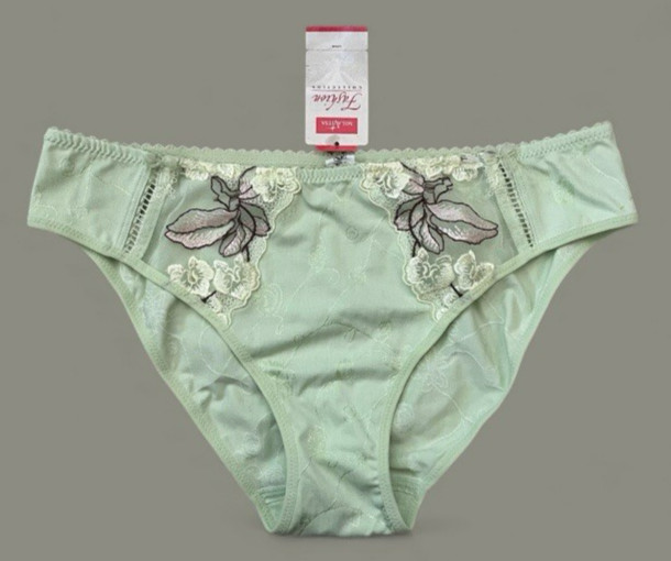NWT Milavitsa Lace Panties Light Green Embroidered Fashion Collection Size 10