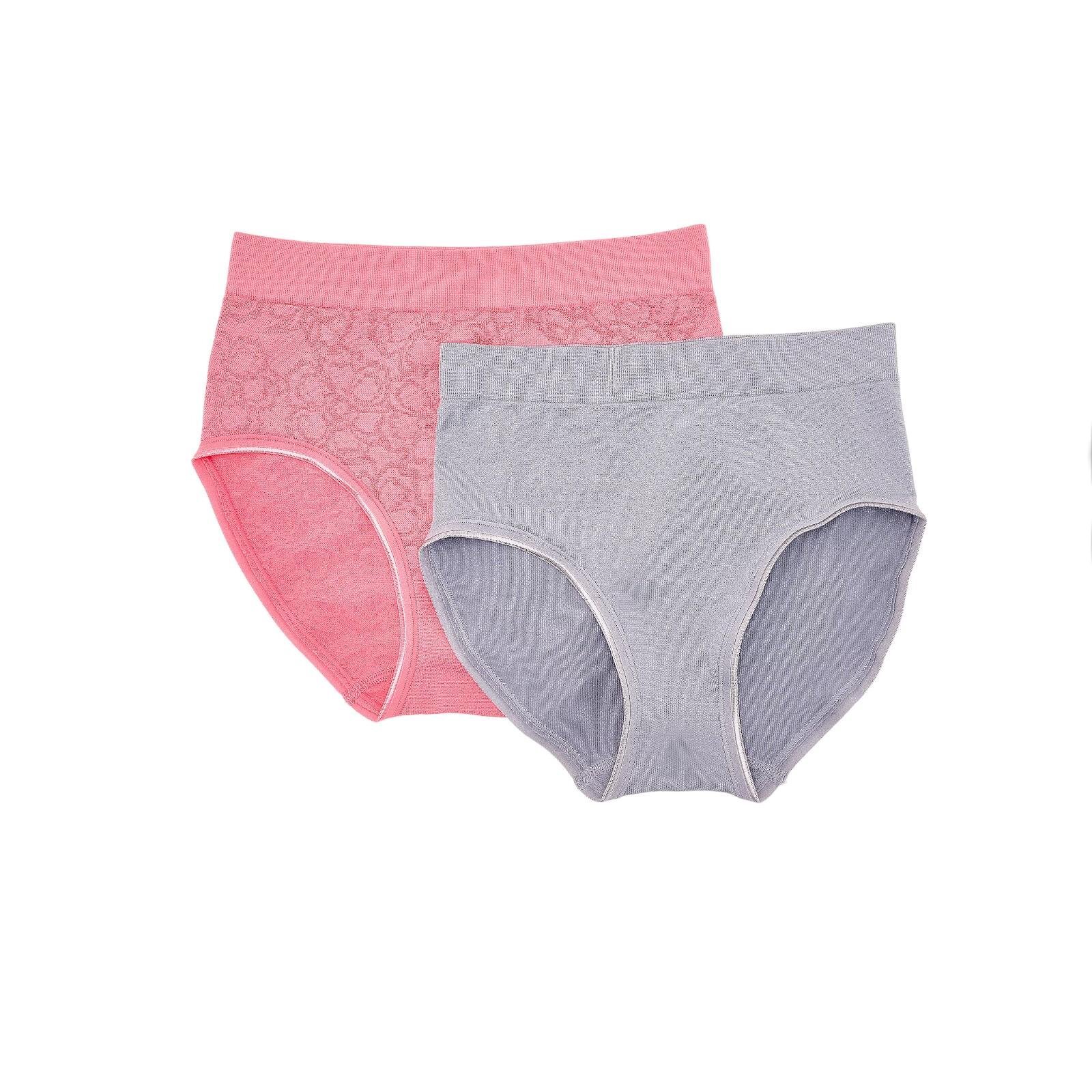 AnyBody Intimates 2-Pack All-Day Panties Rose/Grey