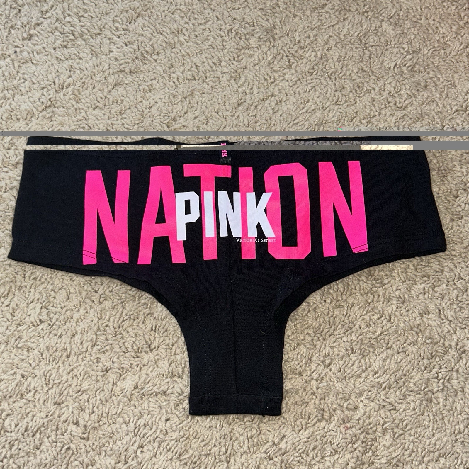 Victoria Secret Extra Low Rise Hipster S Fashion Show Exclusive NWT Black