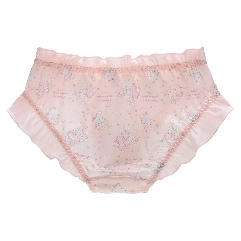 Low Rise Cartoon Panties Women’s Ruffle Lace Soft Stretch Breathable Briefs
