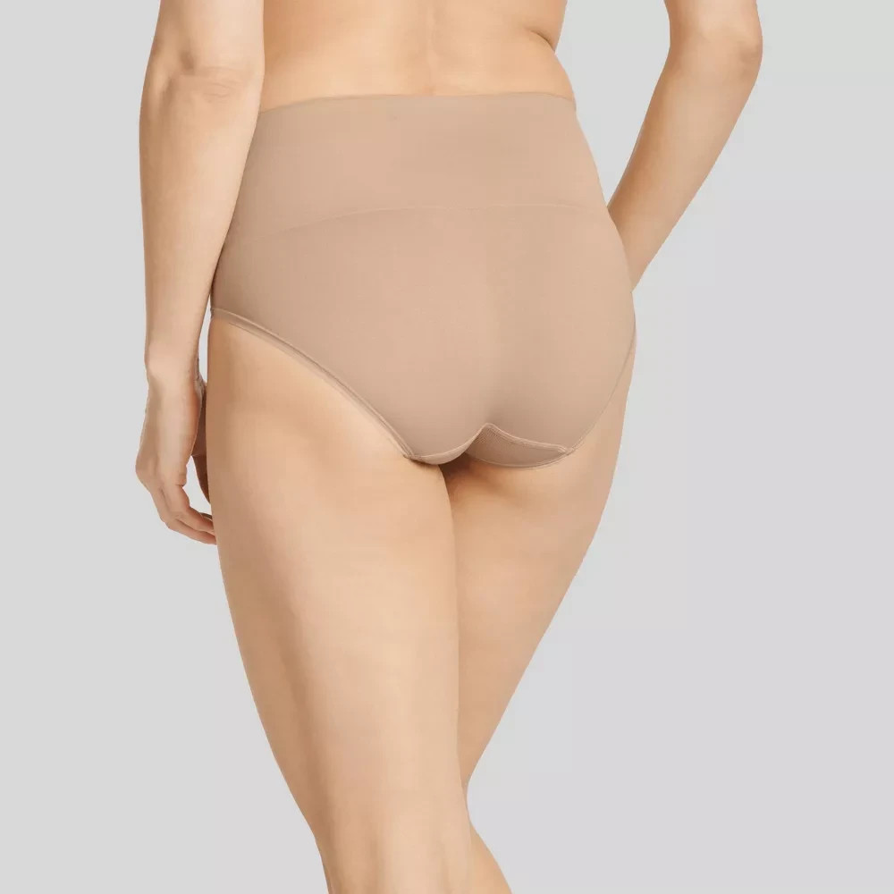 Jockey Generation Tummy Smoothing Mid-Waist Briefs High Rise Beige Large NWT