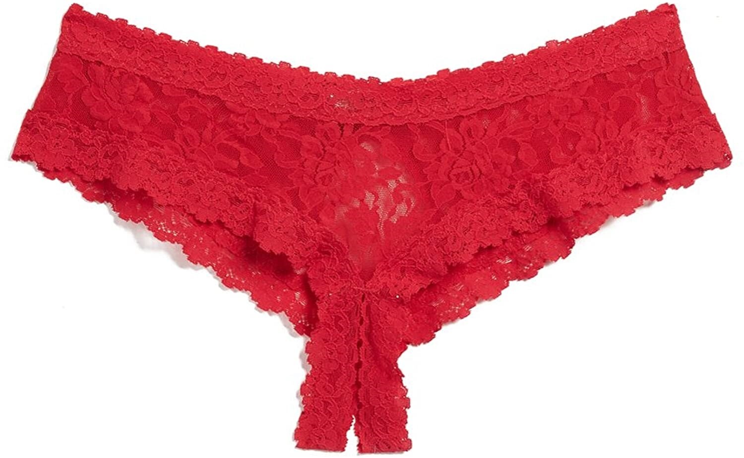 hanky panky 264505 Women Red Open Crotch Cheeky Hipster Underwear Size Medium