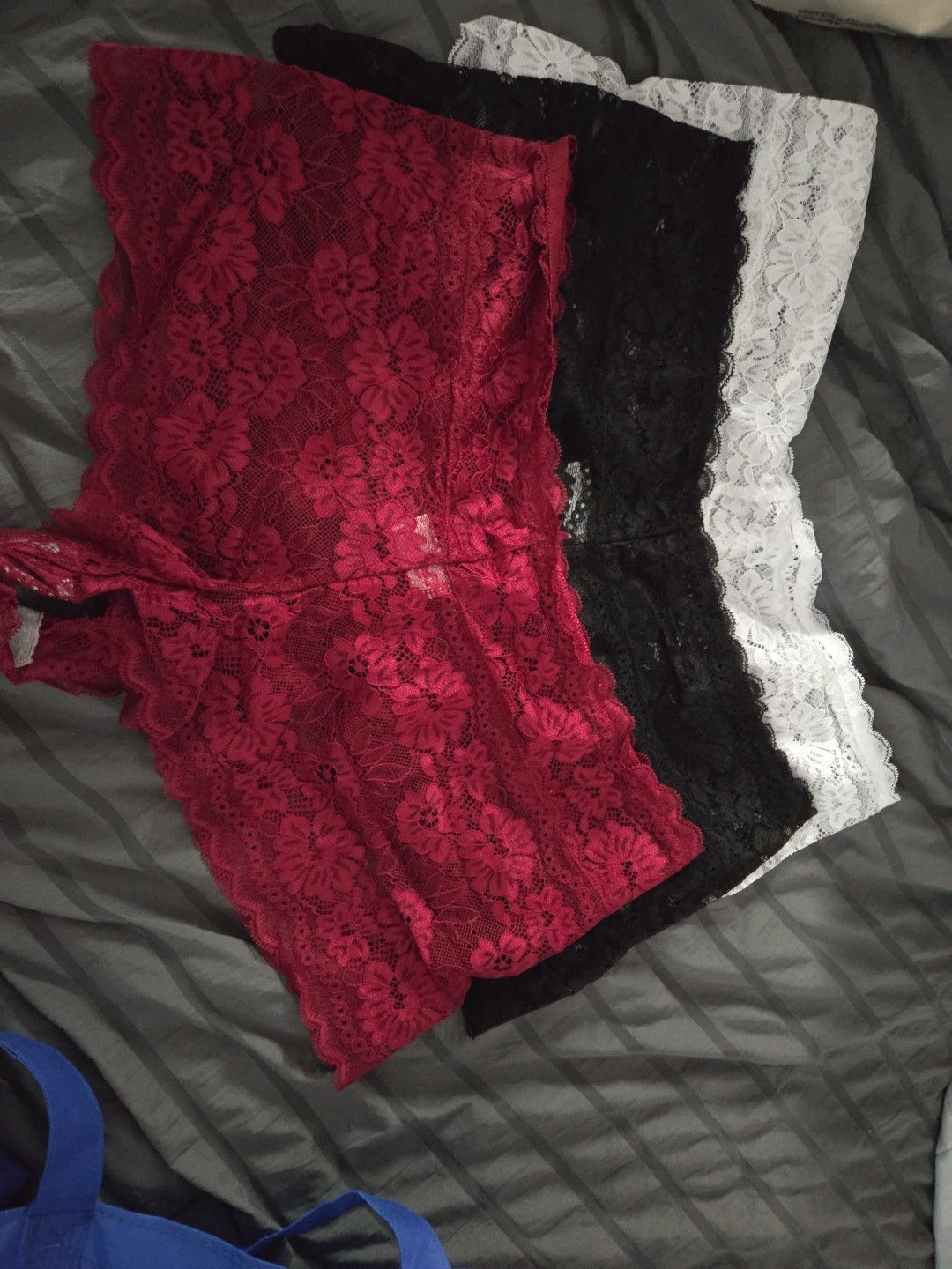 3-Pair Womens Cheeky Underwear Panties Nylon Blend All Lace ~ 3XL