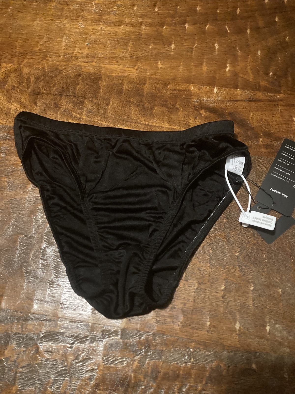 Silksilky Underwear for Women Black Mulberry Silk Seamless Panties Small
