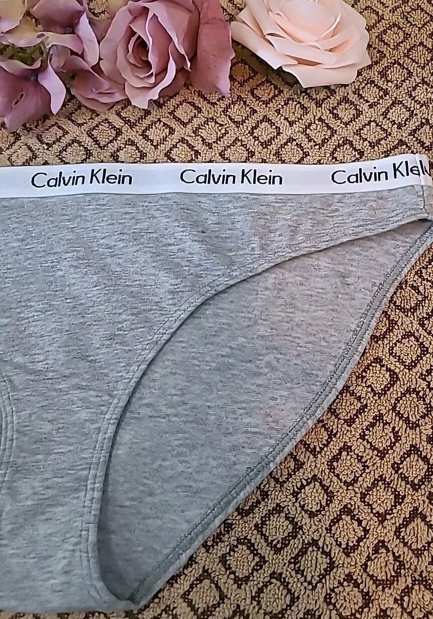 CALVIN KLEIN SIGNATURE SeXy Cotton Stretch Logo Carousel BIKINI Panty Lg $15.00