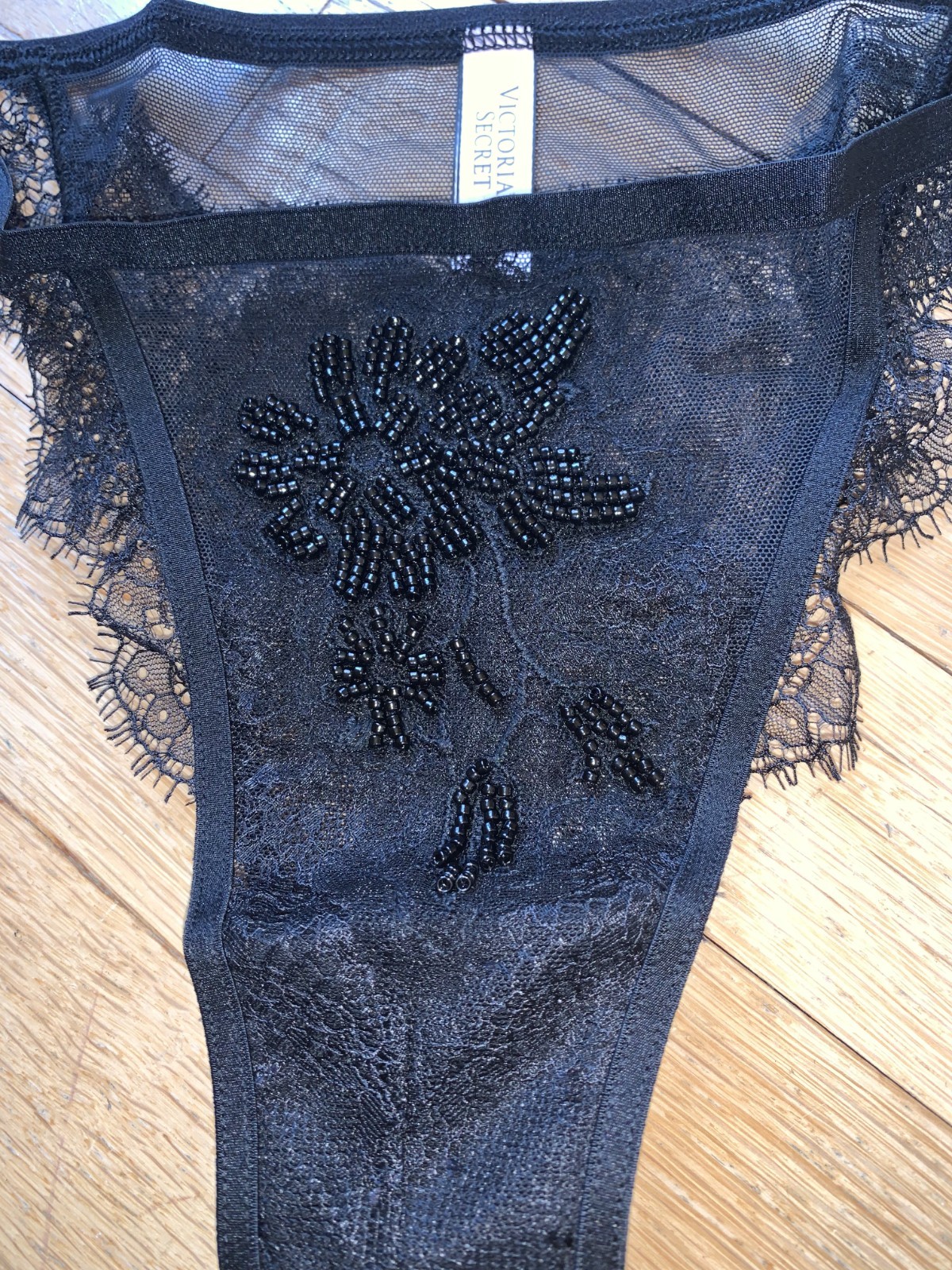 New Victoria’s Secret Dream Angels Beaded Itsy Panties Eyelash Lace Lot Small