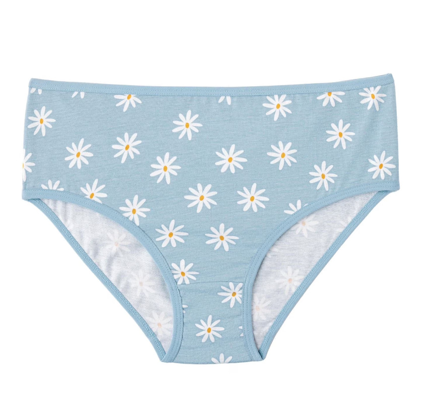 Member’s Mark Girls 7-Pack Organic Cotton Briefs Lilac Butterfly Print Size 4-16