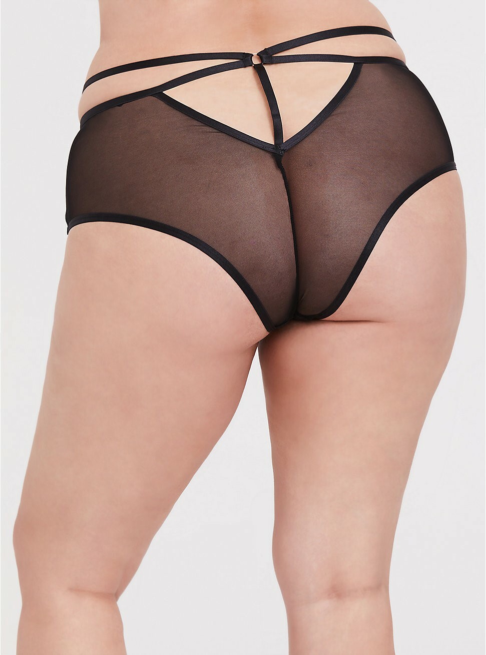 Torrid Curve Black Strappy Back Harness Cheeky Panty NWT New 00X
