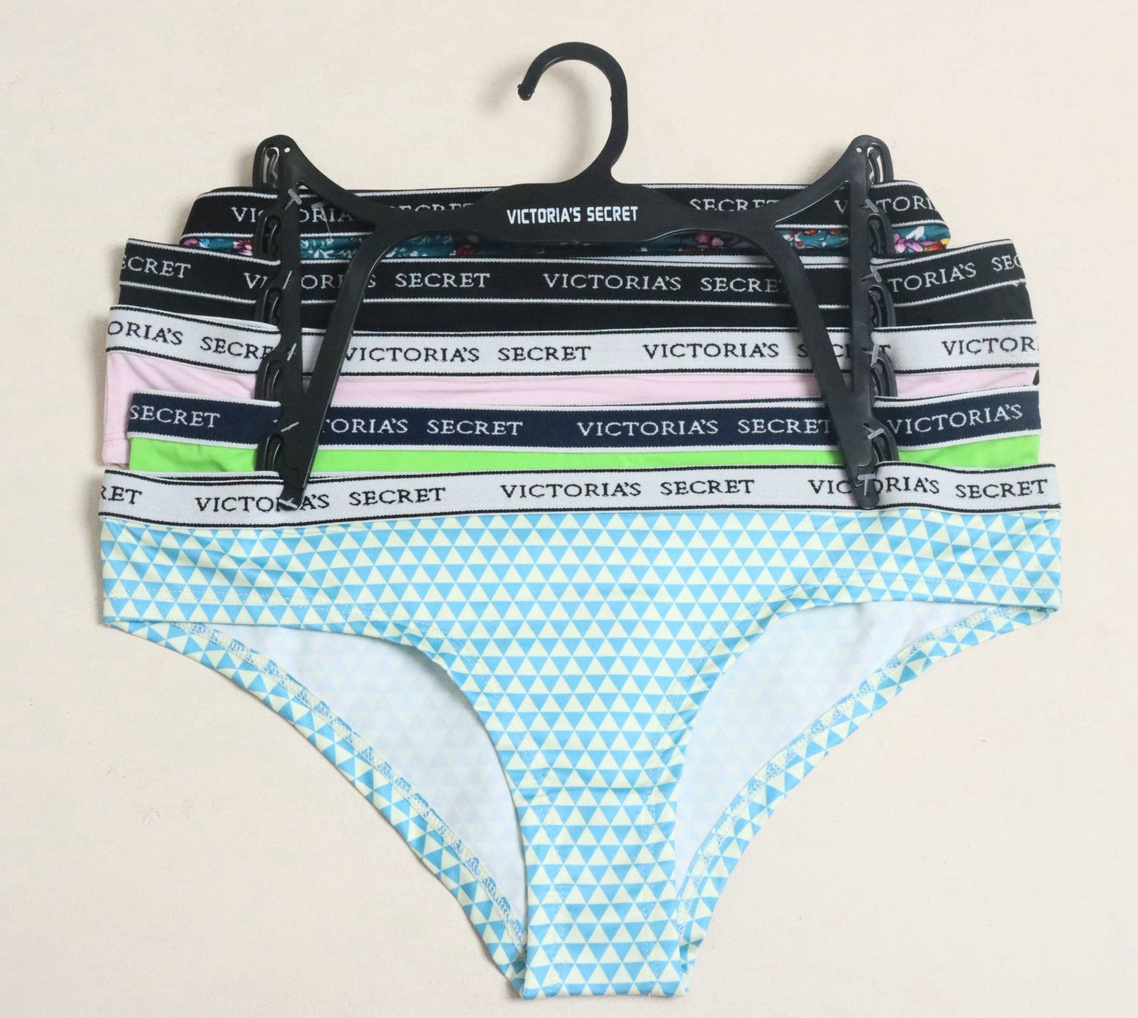 Victoria’s Secret M Multicolor Bikini Panties 4 Pack Floral Geometric Solid