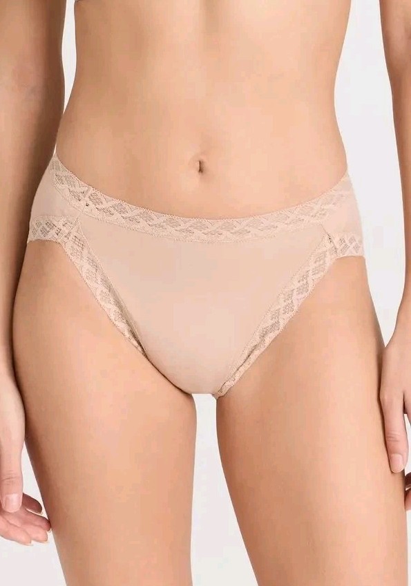 Natori Women Bliss Cotton French Cut Cafe #152058 Underwear Size Large NWT