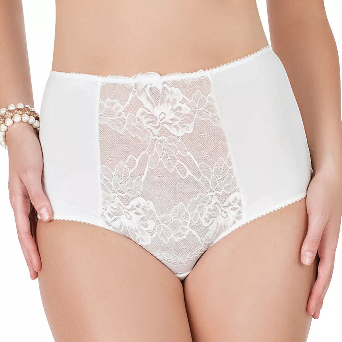 Affinitas Sophia Highwaist Brief Style 7451 (White,S)