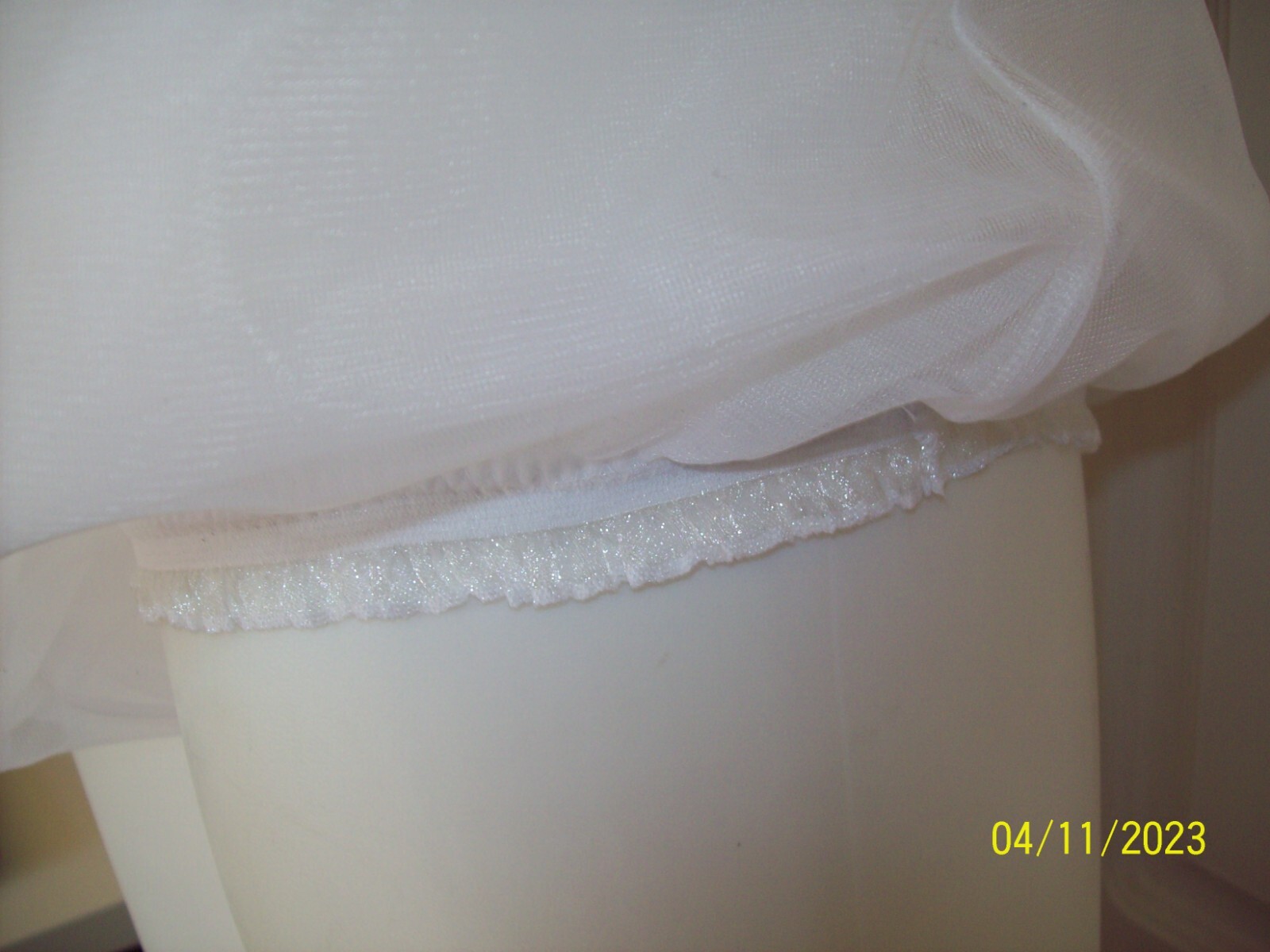 3 FULL LAYERS White SHEER NYLON Granny FULLER POOF PANTY BUBBLE * 30 – 40″