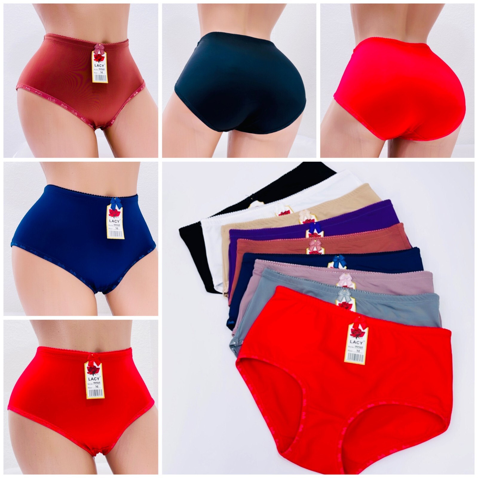 3,6 or12 Satin Silky Boyshort Booty Shorts Nylon Sissy Bikini Panties Boxer S-2X