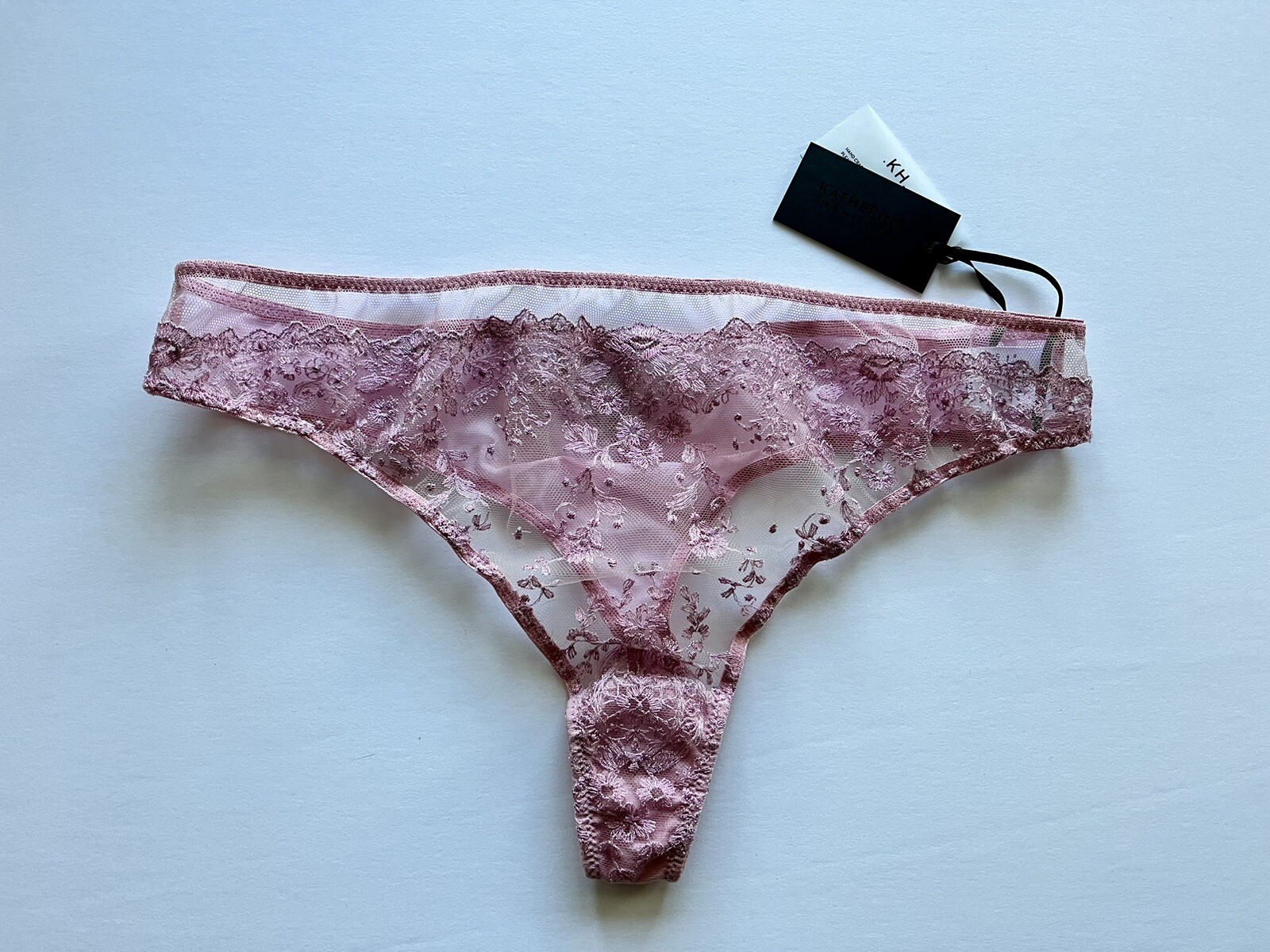 NWT Abrielle rose gold thong Katherine Hamilton US 8/UK 12
