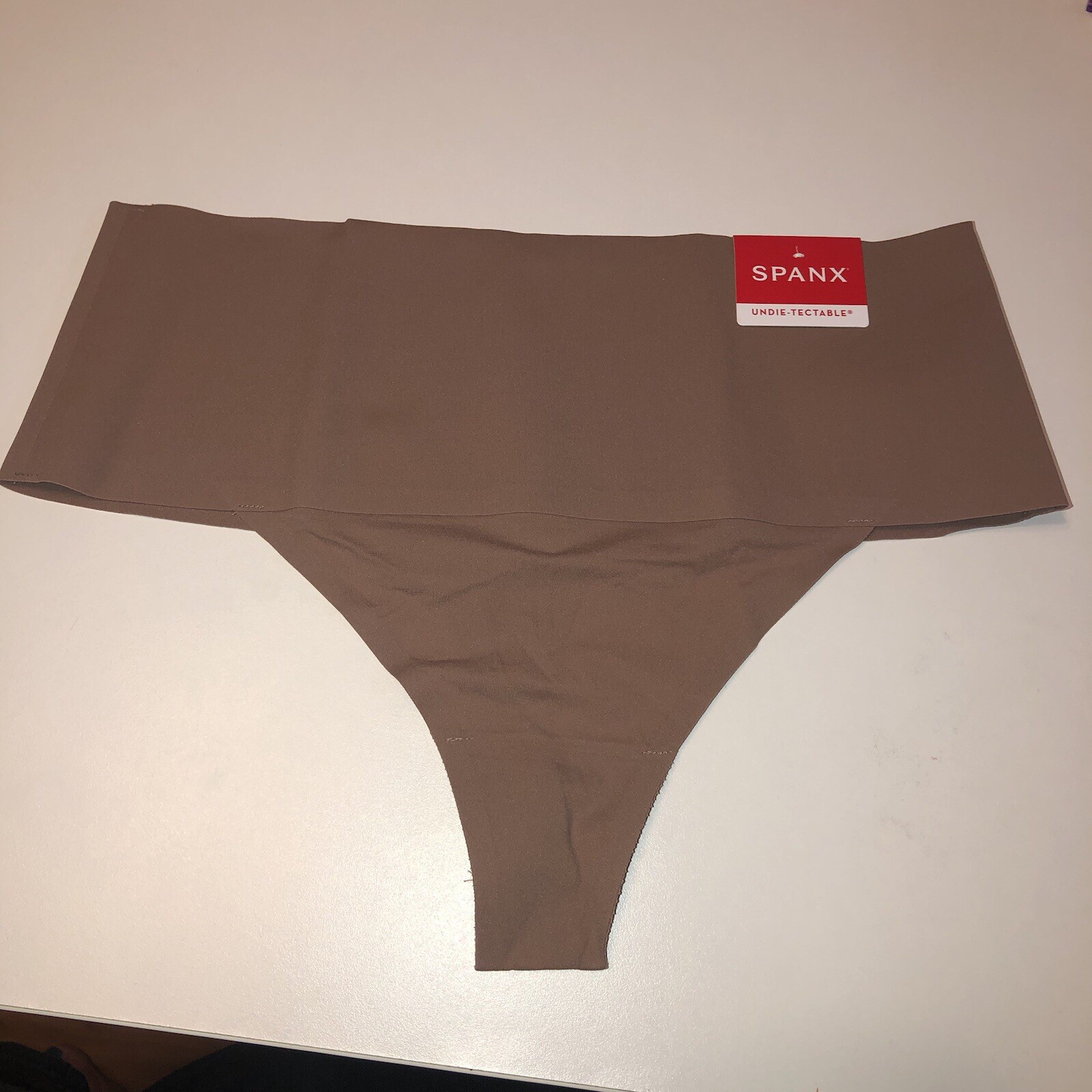 NWT Spanx Undue-tectable Shaping Thong Panties SZ XL Cafe Au Lait