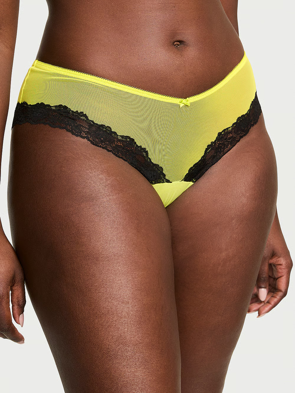 Victoria’s Secret Women’s Very Sexy Mesh Lace-Trim High-Leg Cheeky panty NWT