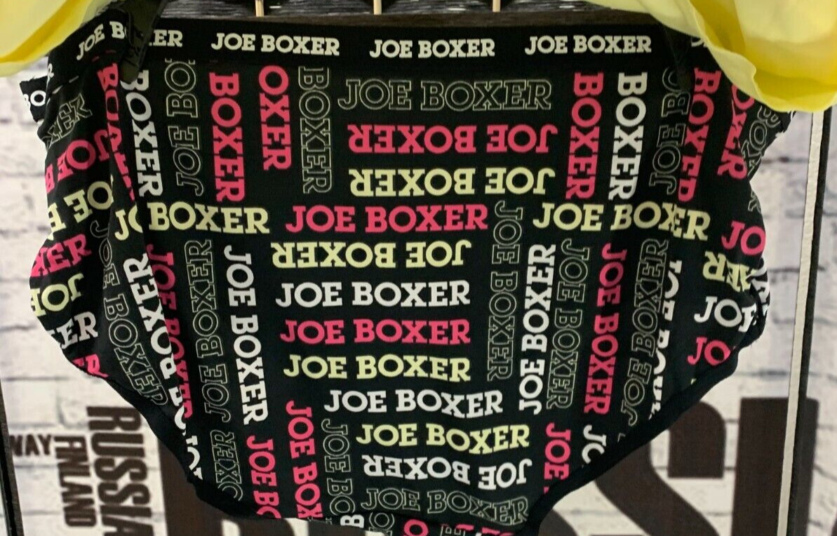 Joe Boxer Plus 1X Assorted Logo Elastic Waistband Tag Free Hipster Panties-5Pk