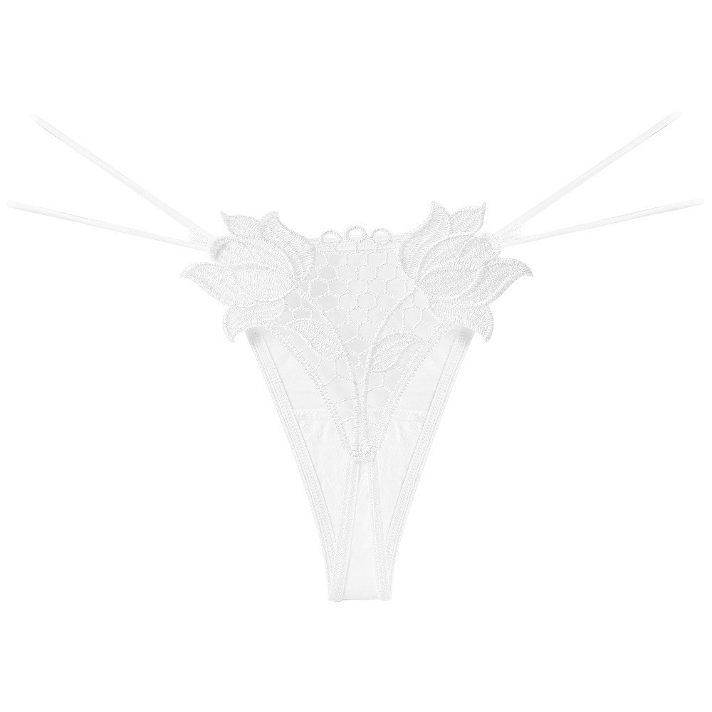 3pcs Embroidery Cutout Hip Lifting Thong Women Sexy Seamless Low Rise Lingerie