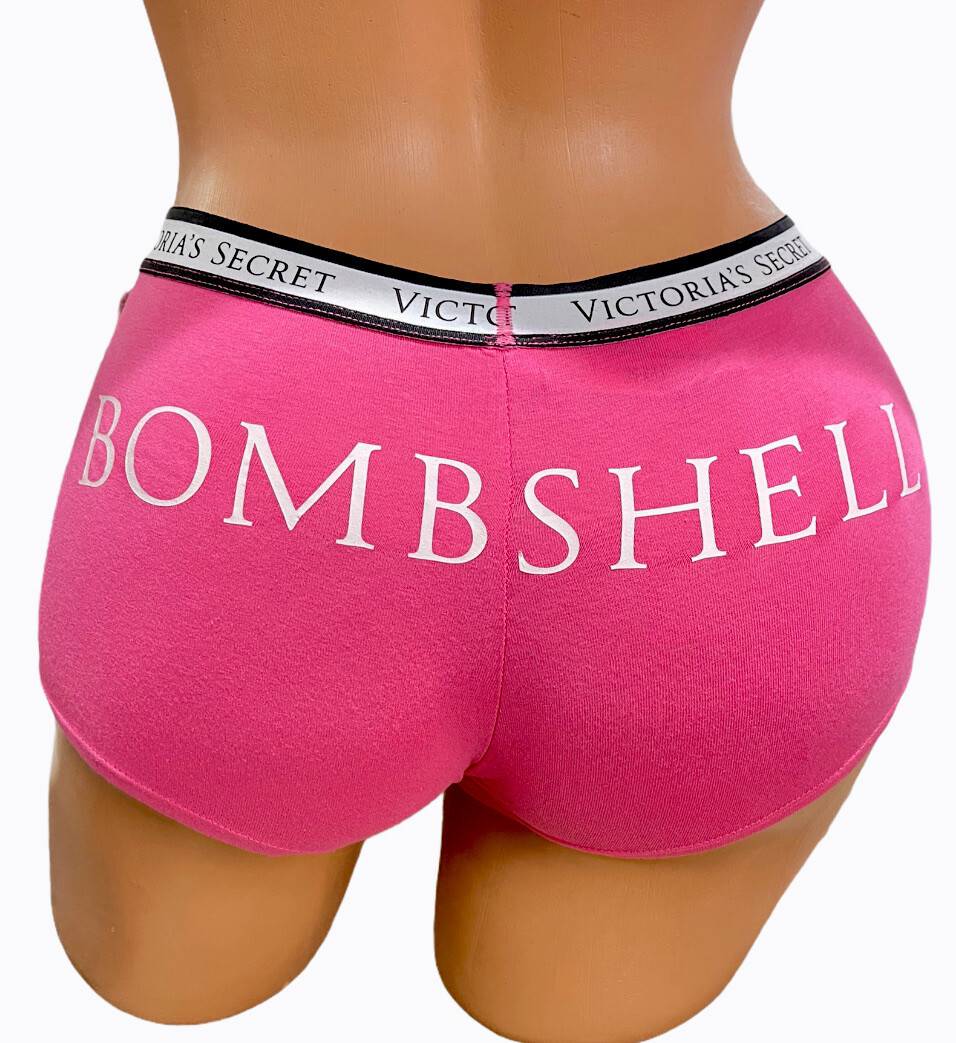 Victoria’s Secret Logo Hot Pink Bombshell Shortie Panty Size Small
