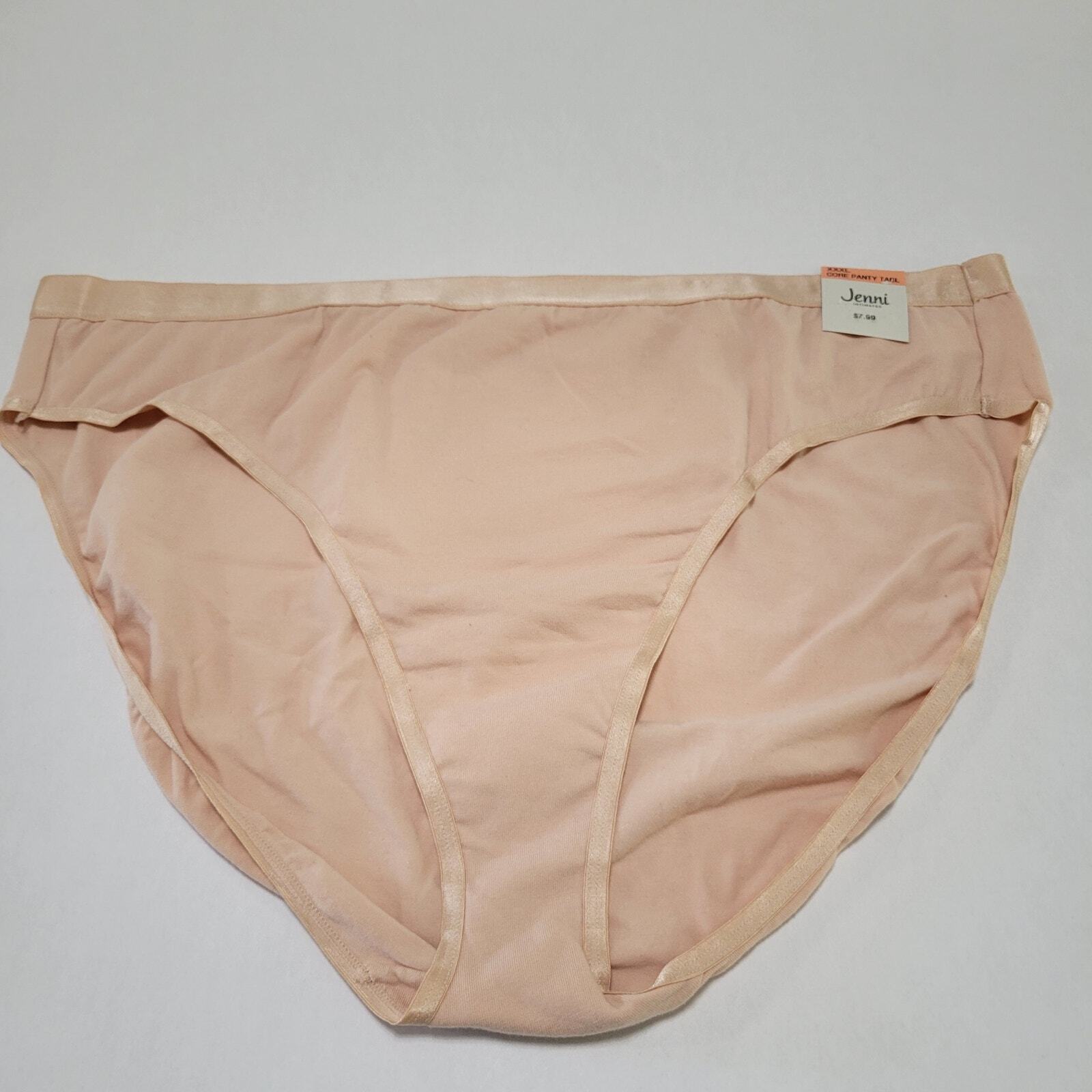 Jenni Women’s Hi-Cut Bikini Underwear Panties Chai NWT Plus Size XXXL