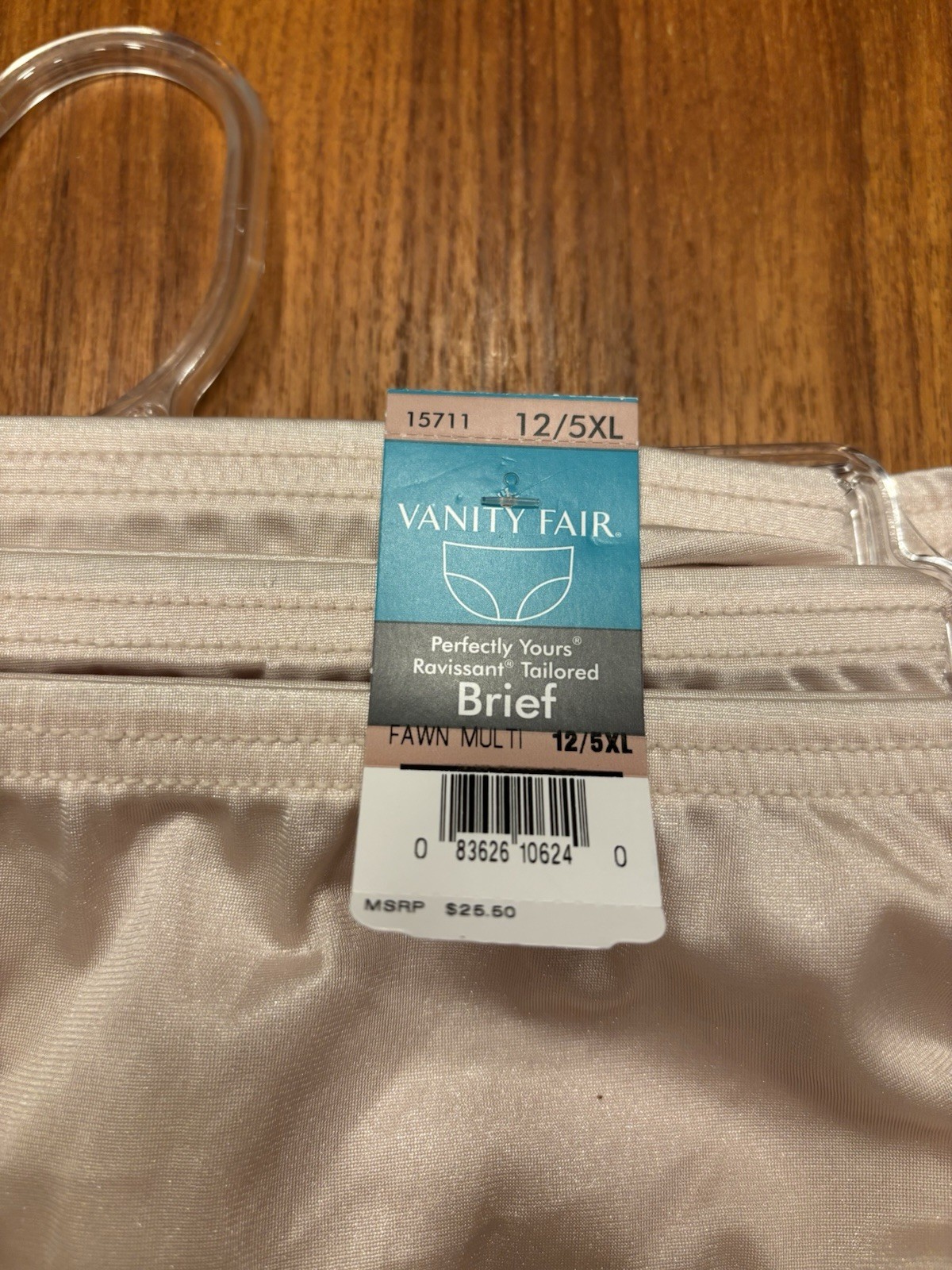 Vanity Fair Perfectly Yours Ravissant Tailored Brief Panties 3 Pk 15711 Sz 5XL