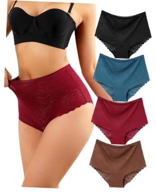 Women’s High Waist Lace Underwear, Sexy Soft Large Black,blue,burgundy,brown
