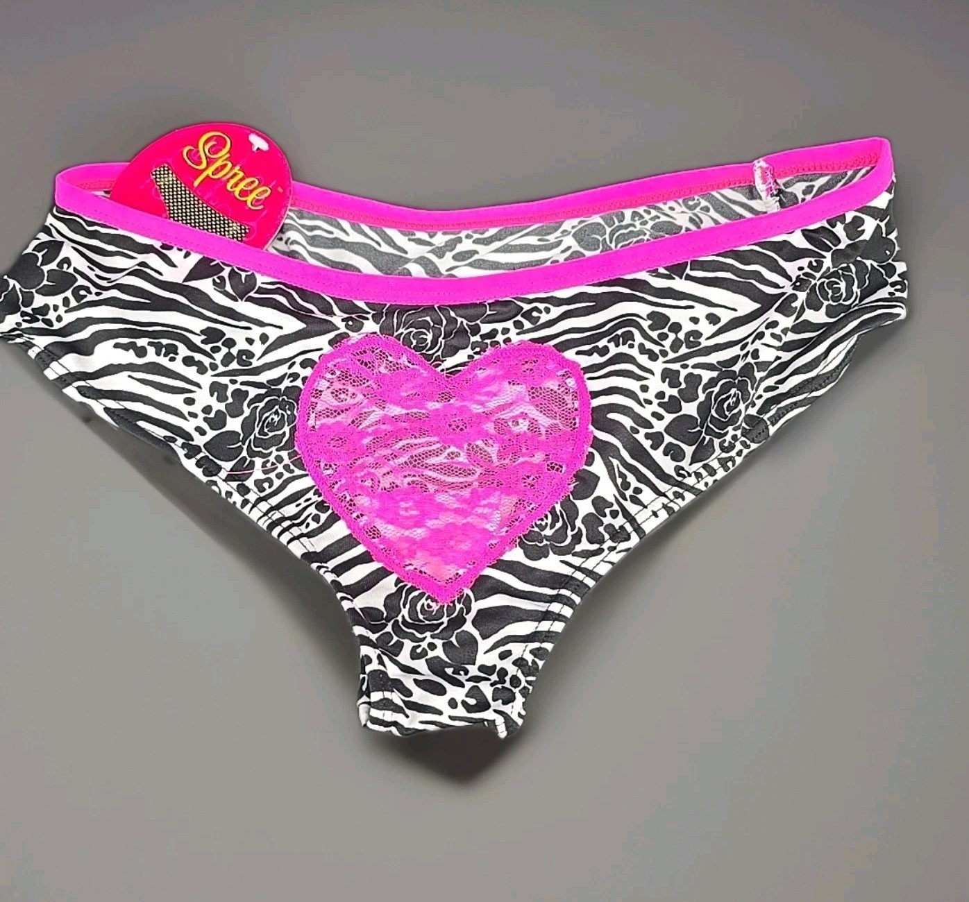 Spree Cheeky Panty Intimates Zebra Floral