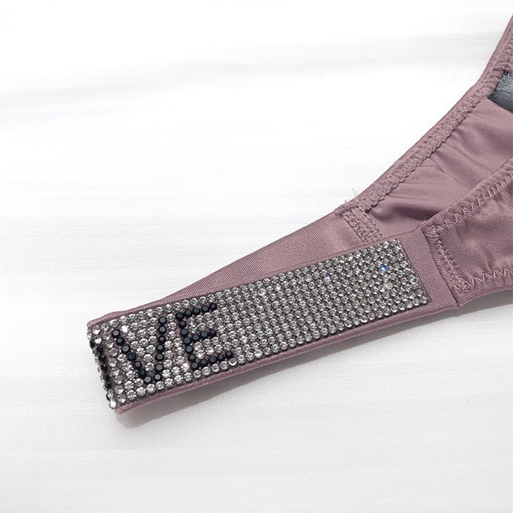 Daily Women Thongs Shine Sleepwear Solid Backless Stretch T-back Underpants