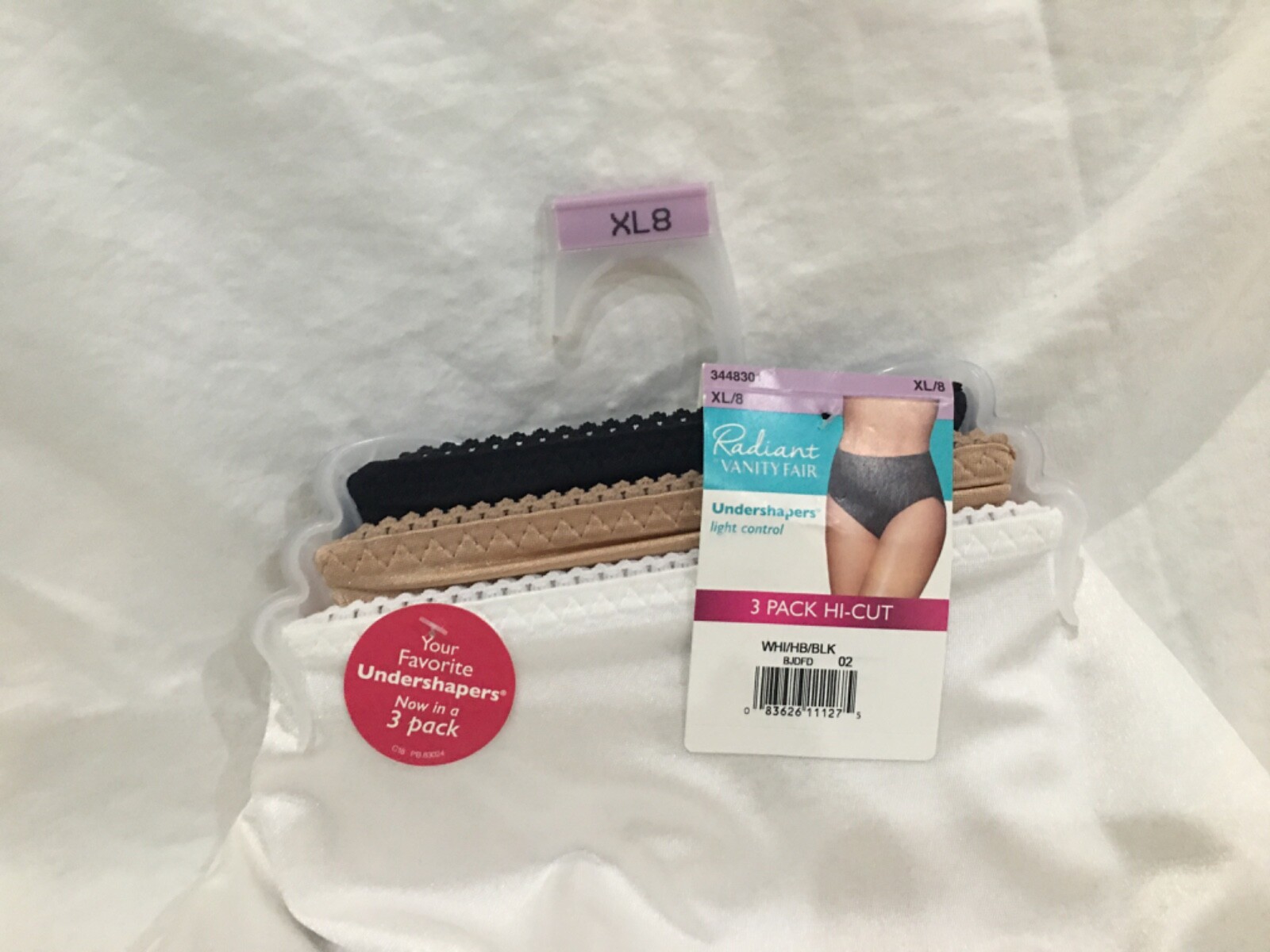 New Vanity Fair Radiant Undershapers PLUS Light Control Hi-Cut 3 Pk Women 4X,5X