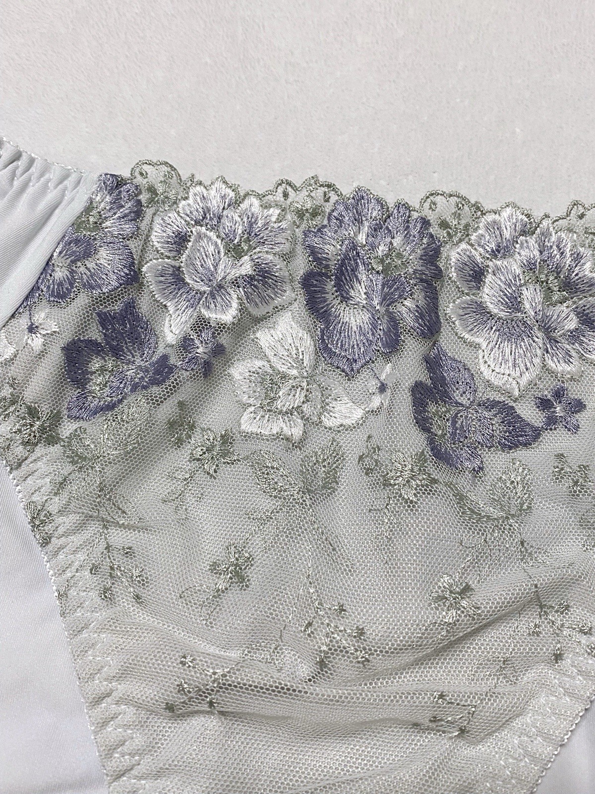 Set Of 4！US-S/JP-L Japanese Brand High Quality Floral Embroidery Nylon Panties