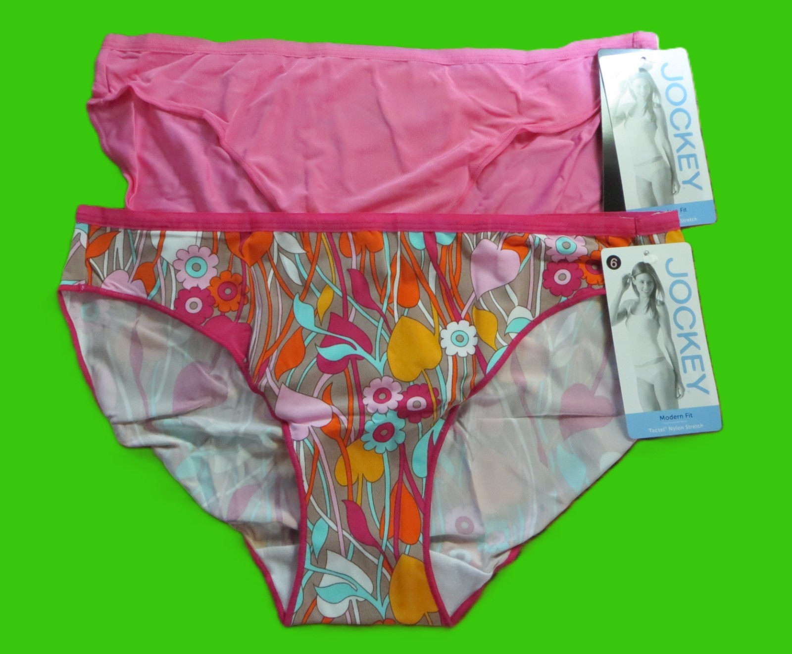 (2) NWT Vintage Jockey “Modern Fit” Bikini Panty Size 6