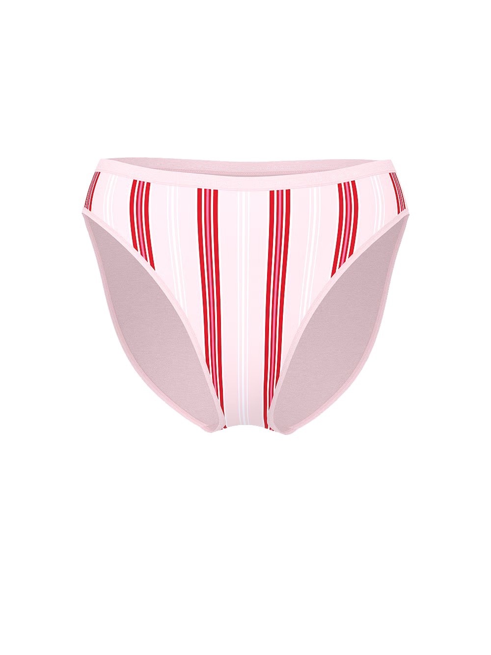 Victoria’s Secret Stretch Cotton High-Leg Brief Panty Candy Cane Stripes XL NEW