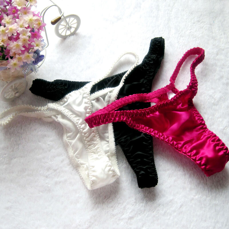Sexy Pure Silk Thongs Briefs Women G-String Panties Bikinis Underwear NEW 2025
