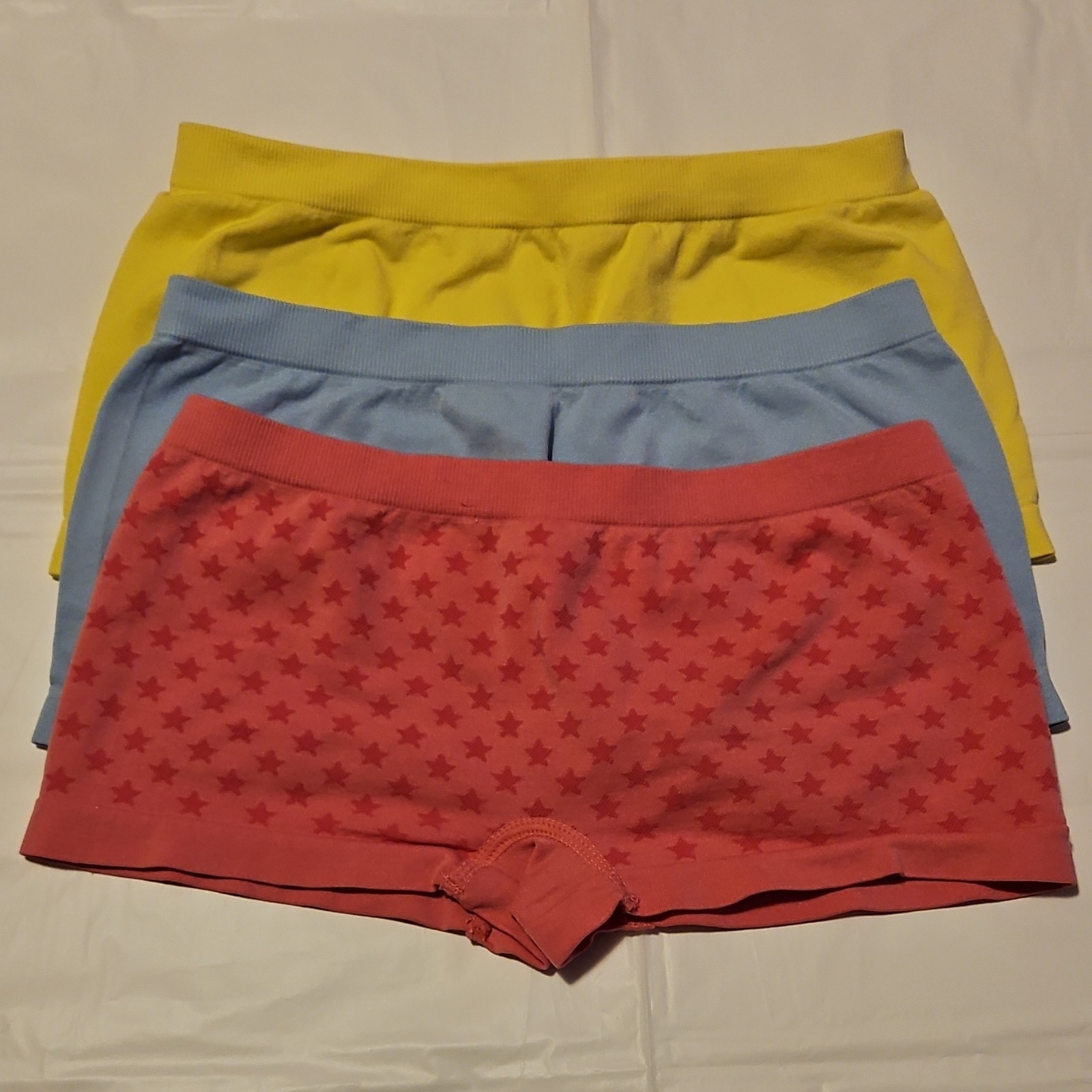 Boyshort Panties 3 Pack Red Blue Yellow Size L Polyamide Elastane GJ2453-505