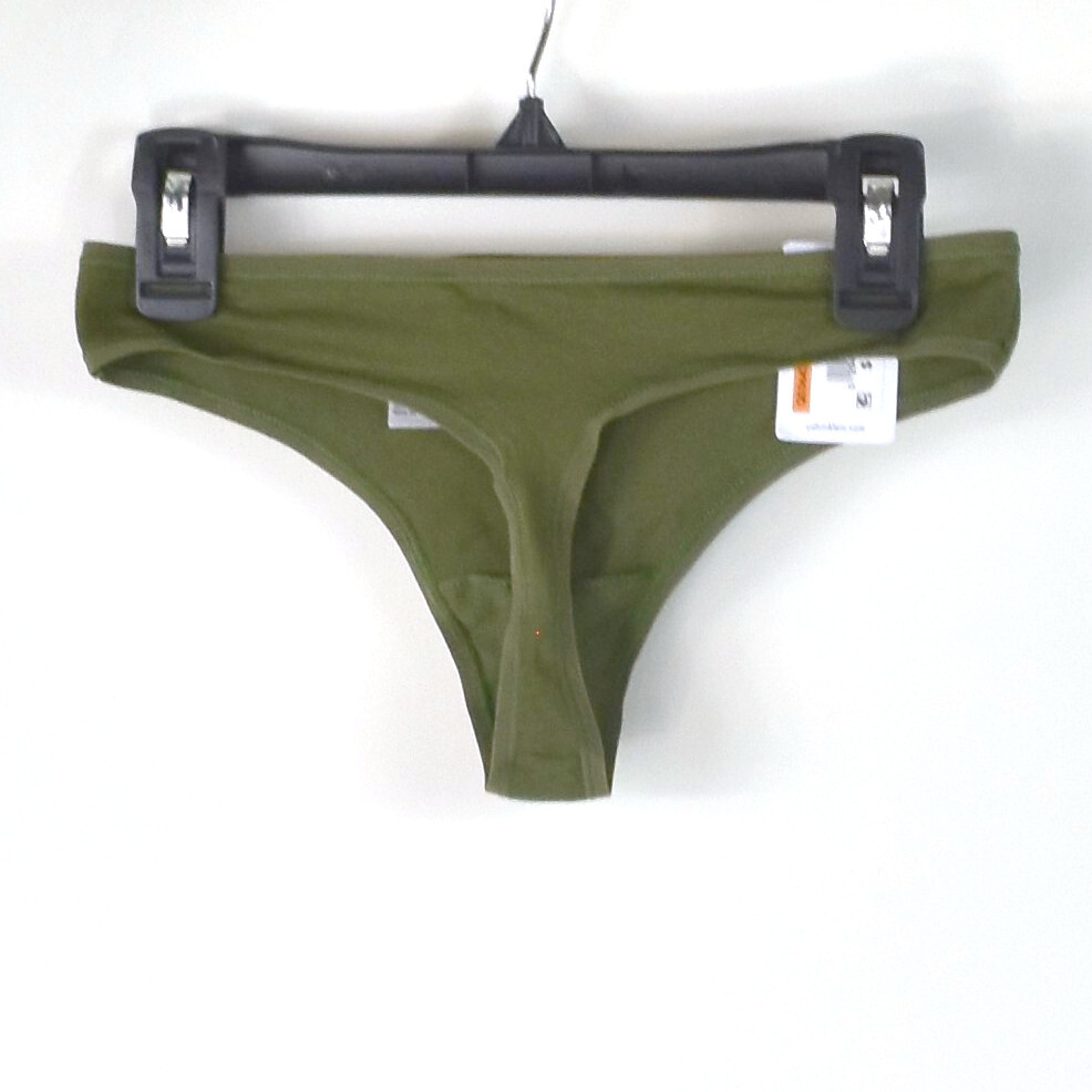 Calvin Klein Womens Form Cotton Thong Blues & Green Choose Size New Panty QD3643