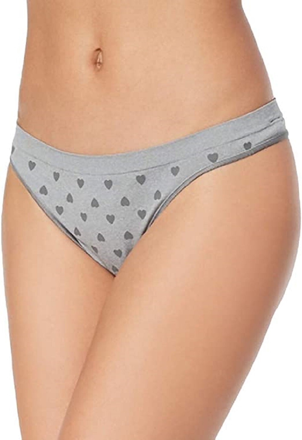 Jenni by Jennifer Moore Women’s Seamless Thong Grey Hearts S – NWOT