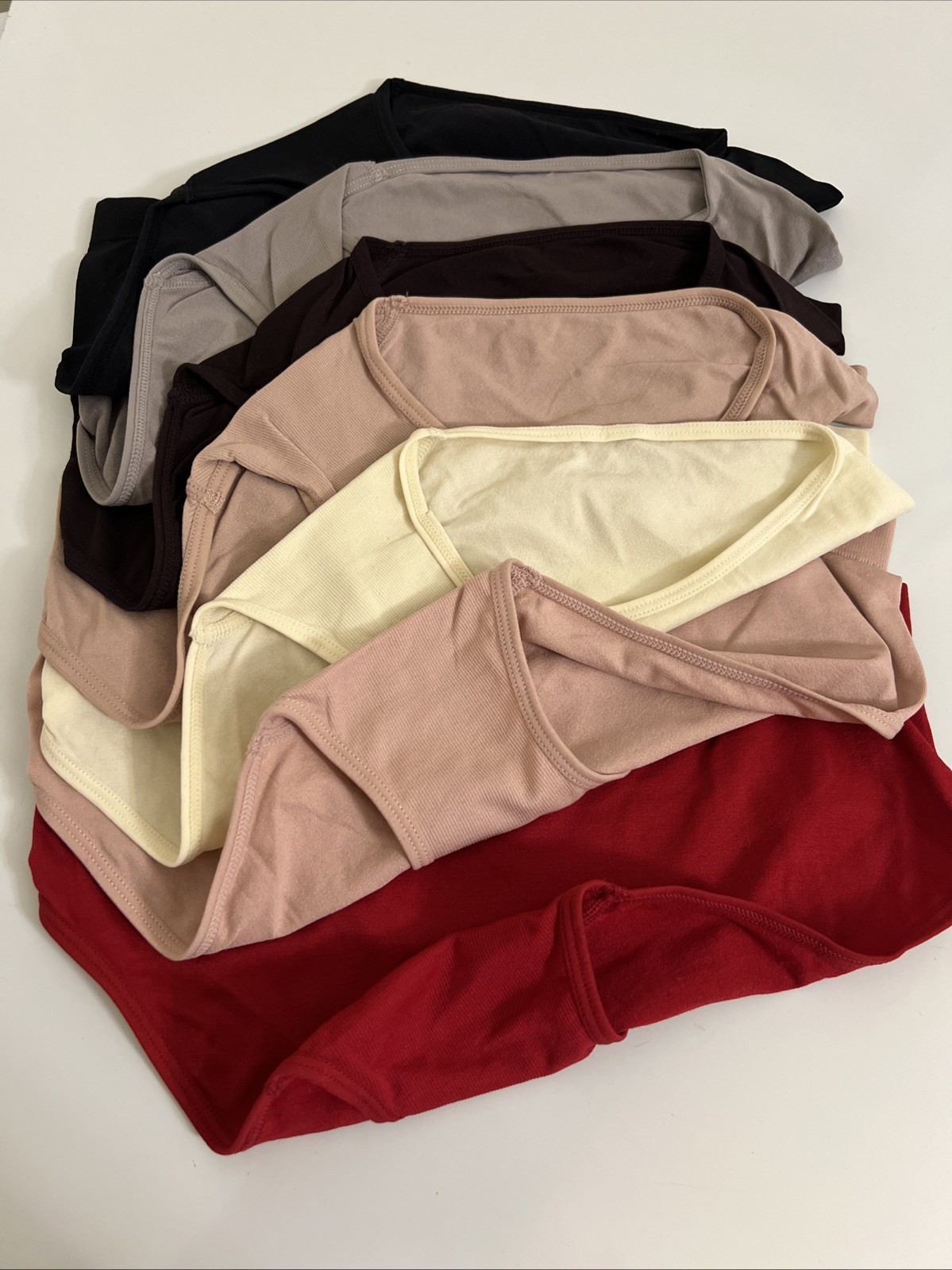 ATTRIBUTES Large 7 Pack Seamless Hipster Panties Neutral Solid Underwear