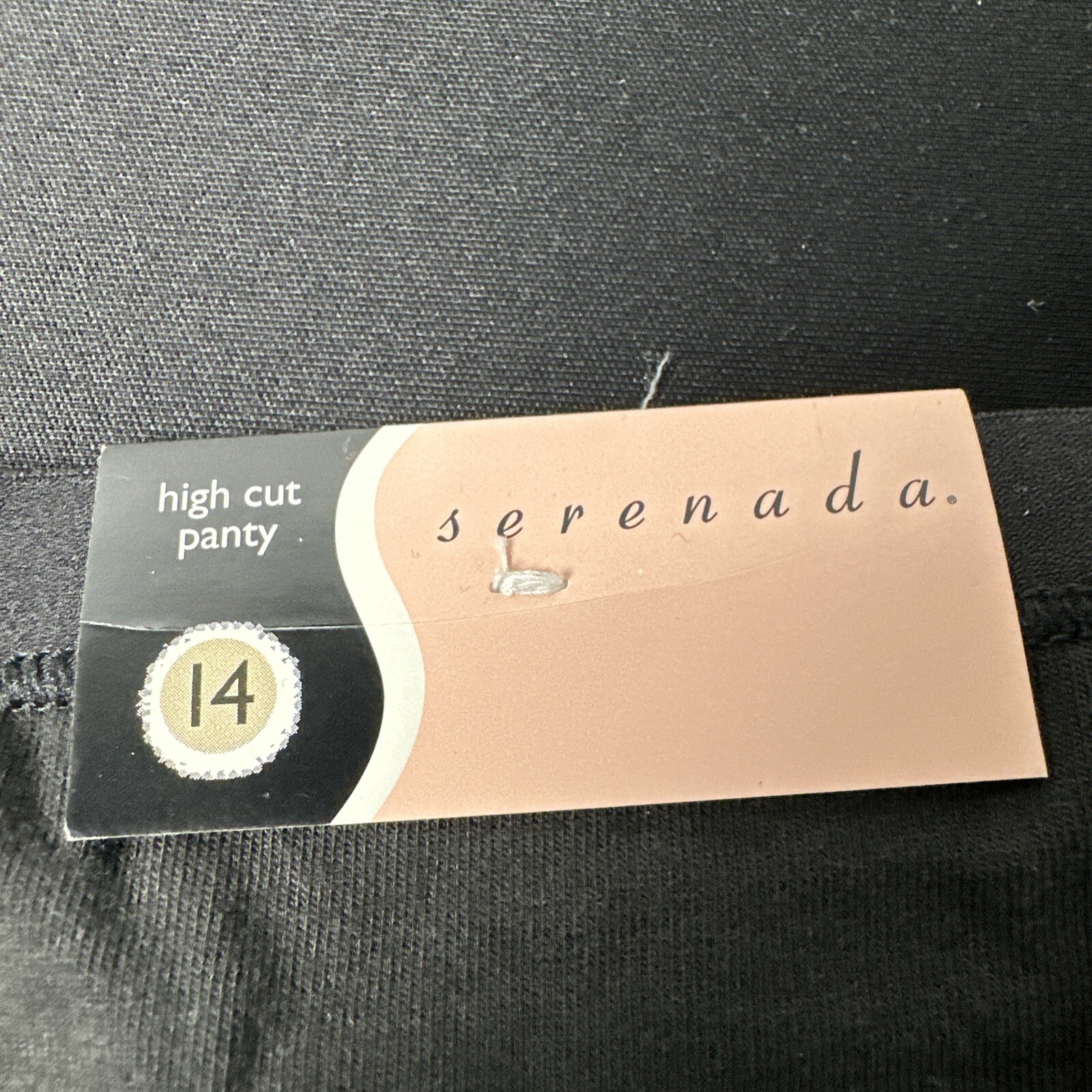 Vintage Serenada High Cut Panties Cotton Size 14 Black Color. Spandex NWT