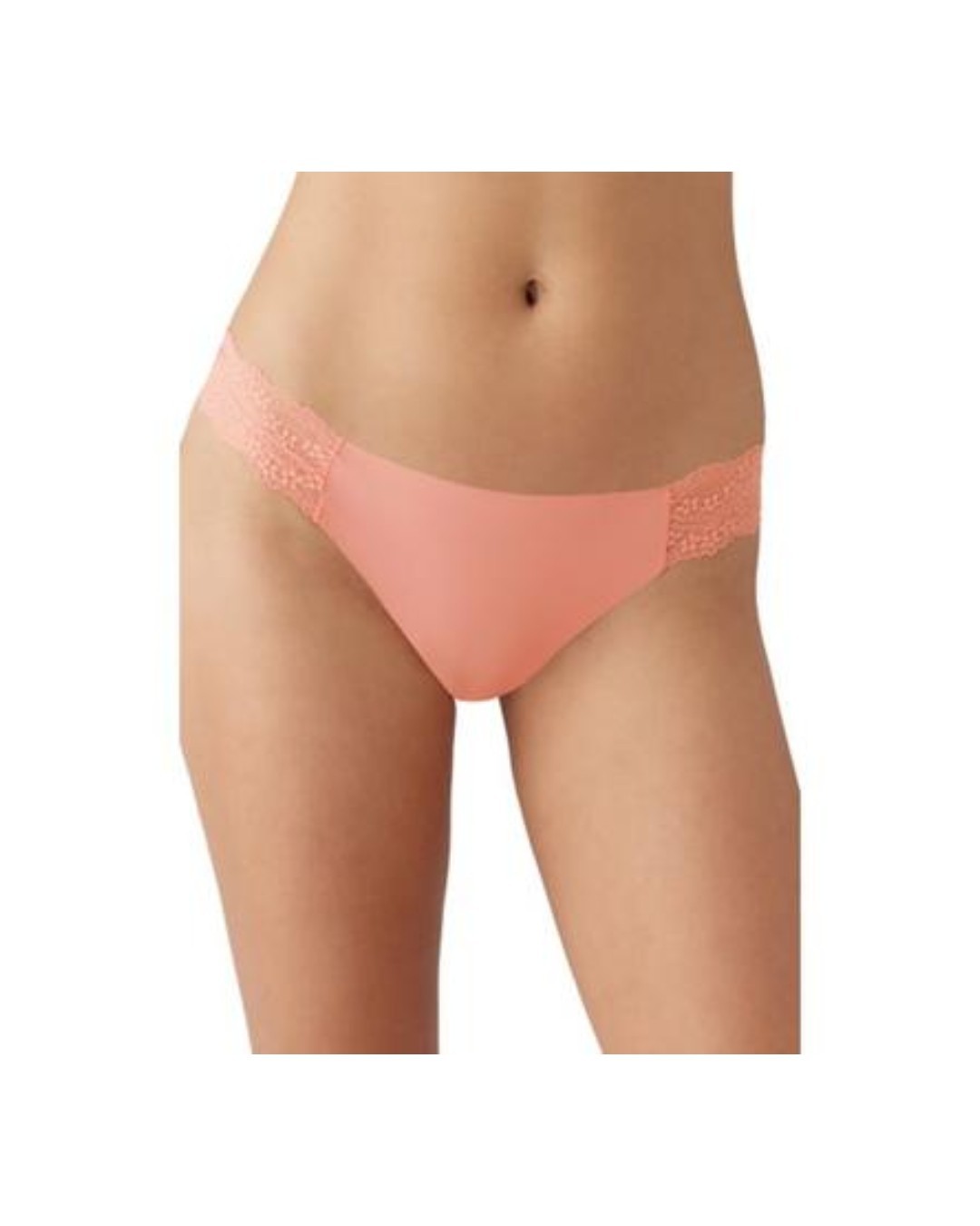 B.tempt’d by Wacoal B. Bare Thong Underwear Women’s 7-L Peach Amber Pull On