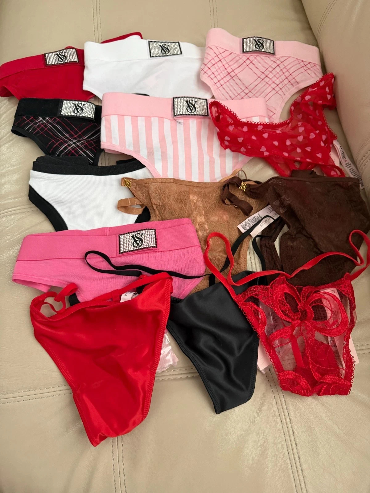 Victoria’s Secret & Pink Set Of 6 Random Lot Underwear Sexy Thong Panty NWT